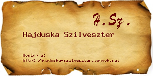 Hajduska Szilveszter névjegykártya